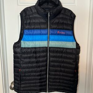 Cotopaxi Insulated Down Vest (MXL) - Multicolor Stripe Design